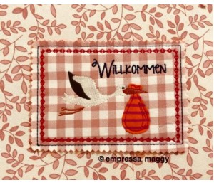 ITH - Postkarte Willkommen Storch